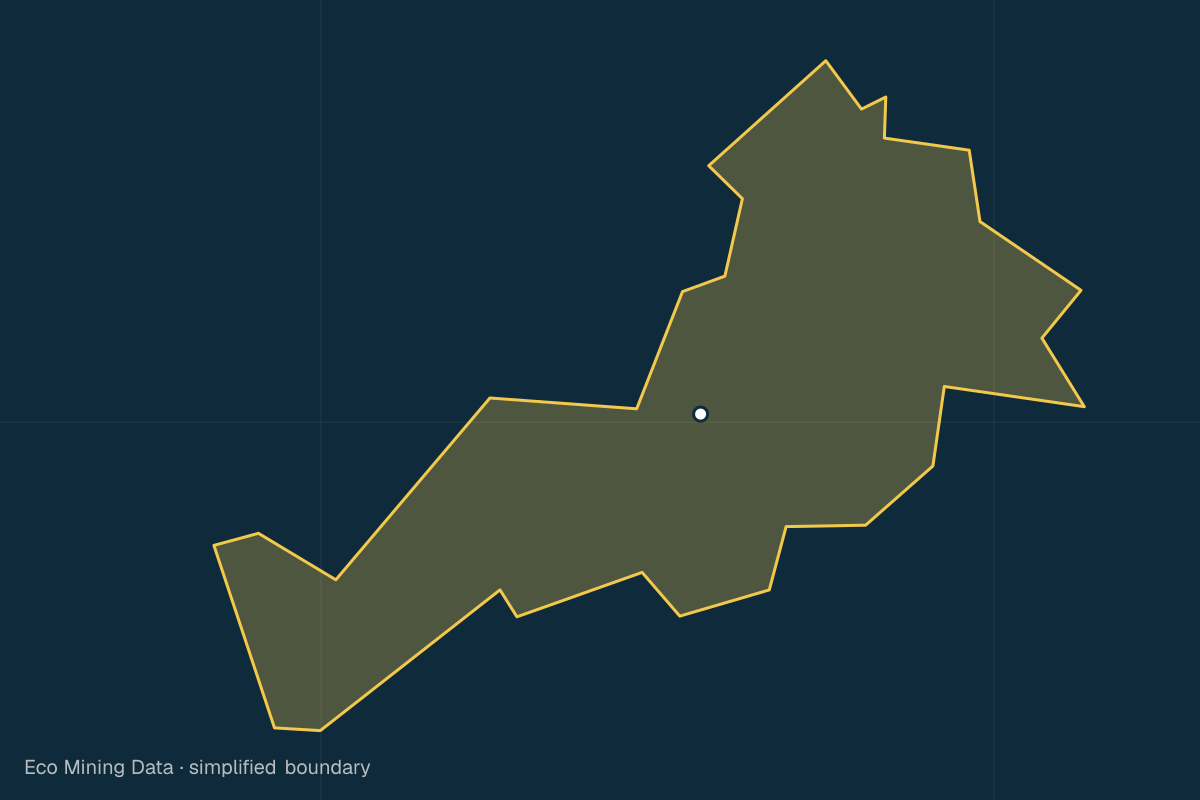 Static map of Bengkayang Regency, Kalimantan Barat, with a simplified boundary; mining permits mainly ball clay, quartz sand.