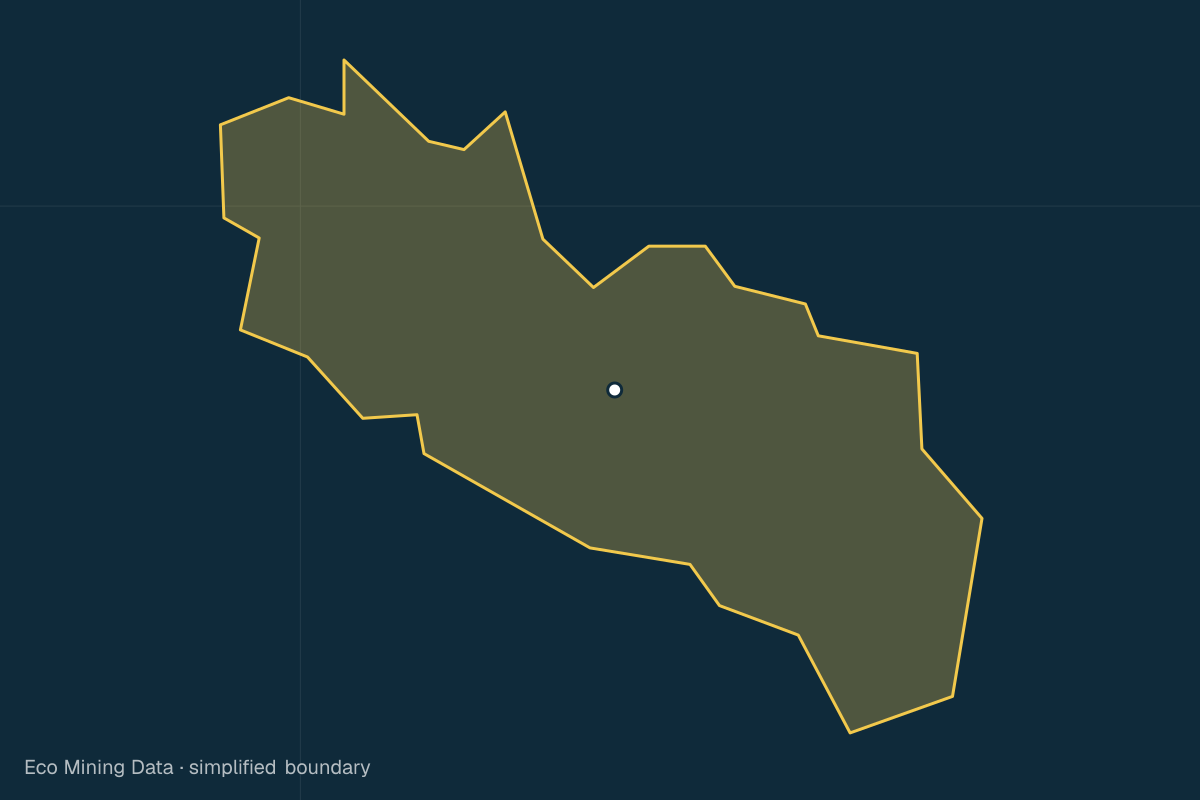 Static map of Dairi Regency, Sumatera Utara, with a simplified boundary; mining permits mainly stone & sand, feldspar.