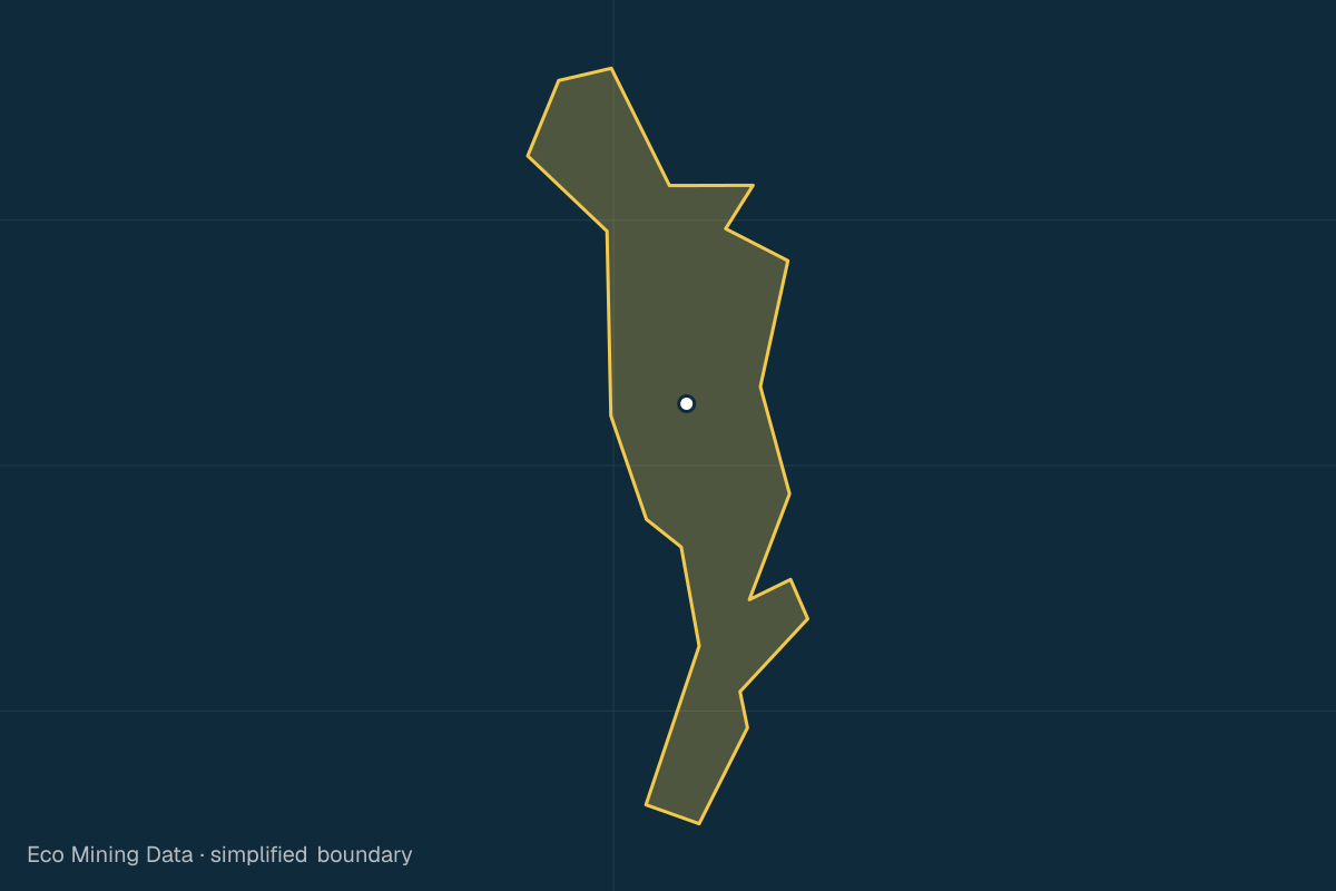Static map of Kapuas Regency, Kalimantan Tengah, with a simplified boundary; mining permits mainly coal, quartz sand.