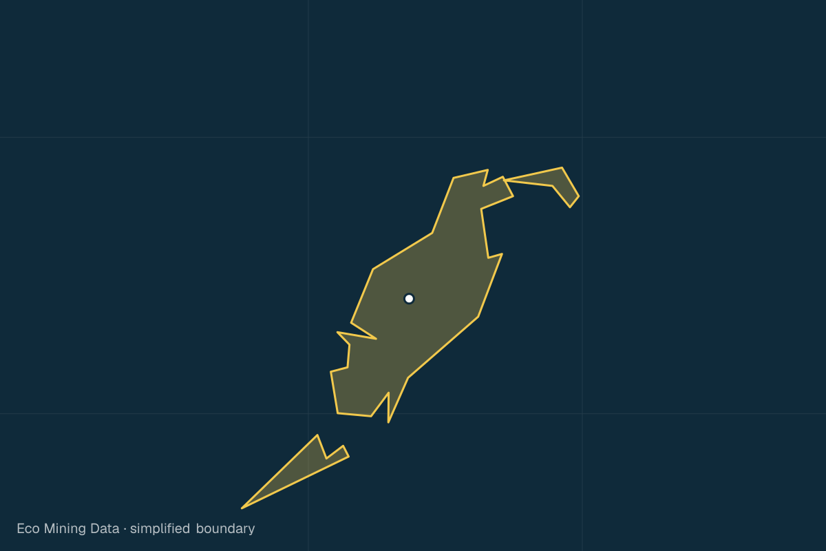 Static map of Kepulauan Tanimbar Regency, Maluku, with a simplified boundary.