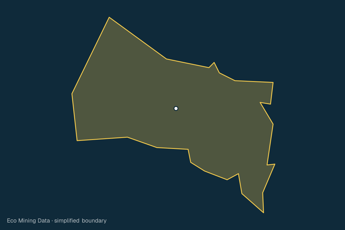 Static map of Banjarbaru City, Kalimantan Selatan, with a simplified boundary; mining permits mainly intan alluvial.