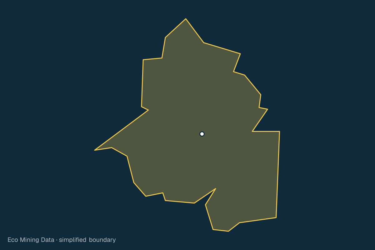 Static map of Lubuk Linggau City, Sumatera Selatan, with a simplified boundary.