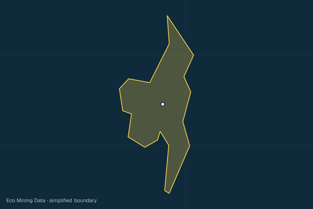 Static map of Kotawaringin Barat Regency, Kalimantan Tengah, with a simplified boundary; mining permits mainly quartz sand, zircon.