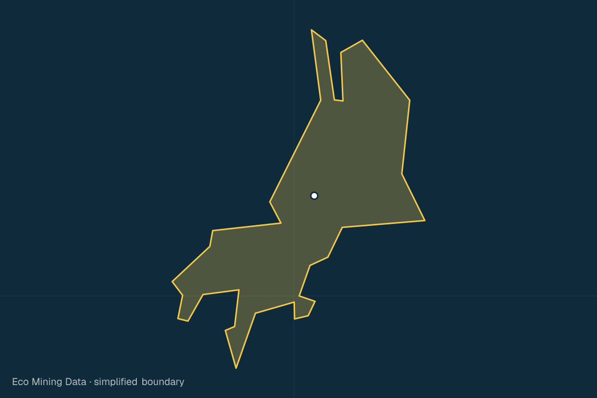 Static map of Labuhanbatu Regency, Sumatera Utara, with a simplified boundary.