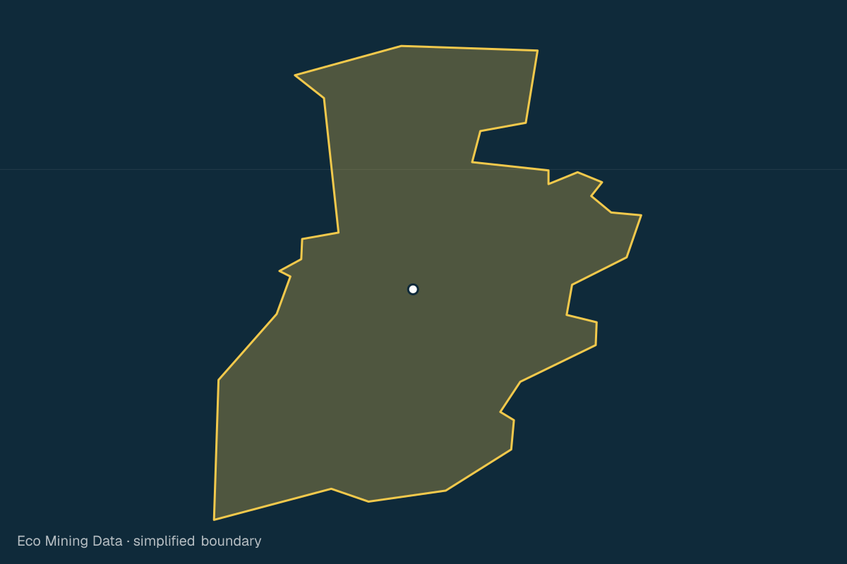 Static map of Lamongan Regency, Jawa Timur, with a simplified boundary; mining permits mainly limestone, dolomit.