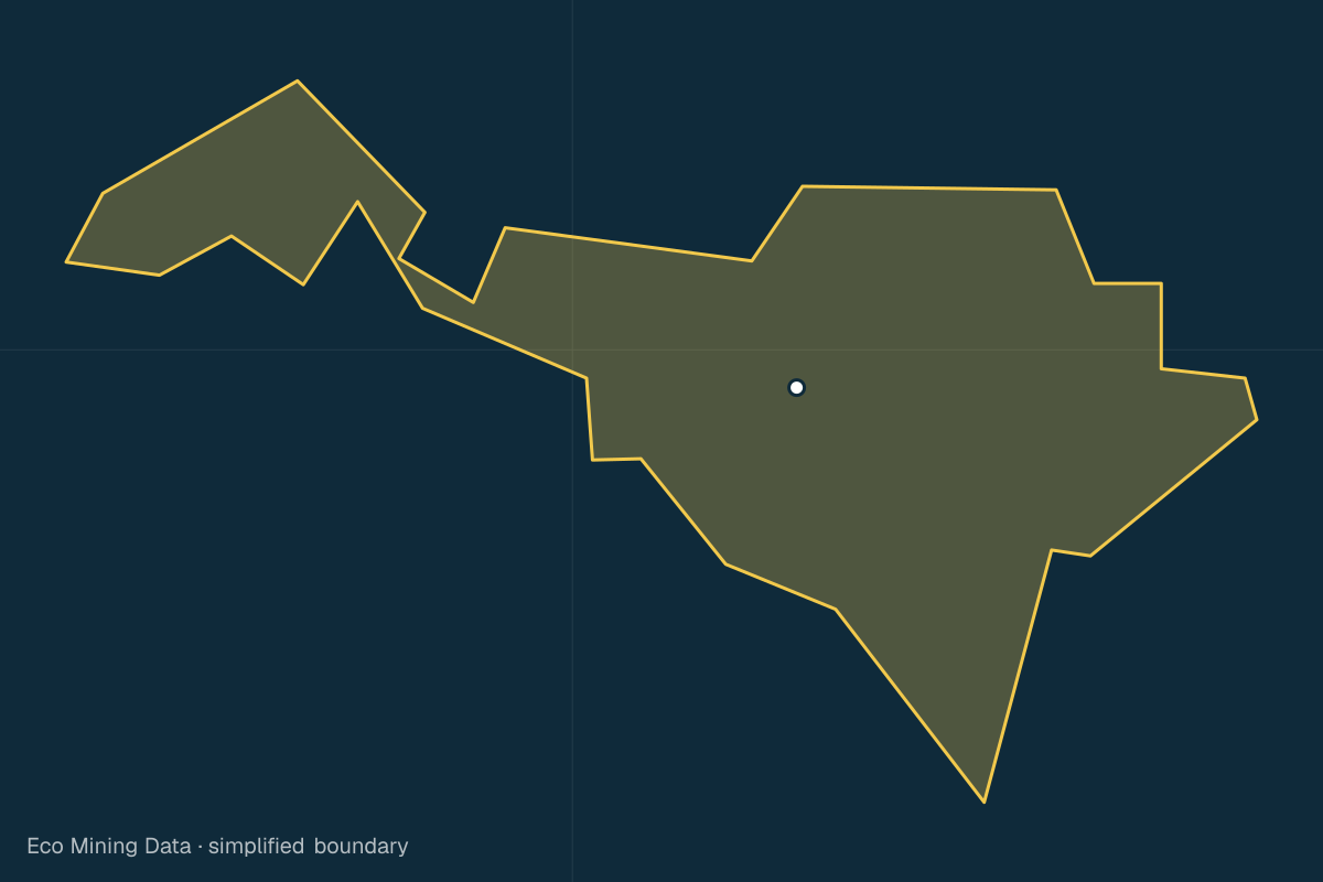 Static map of Lampung Barat Regency, Lampung, with a simplified boundary.