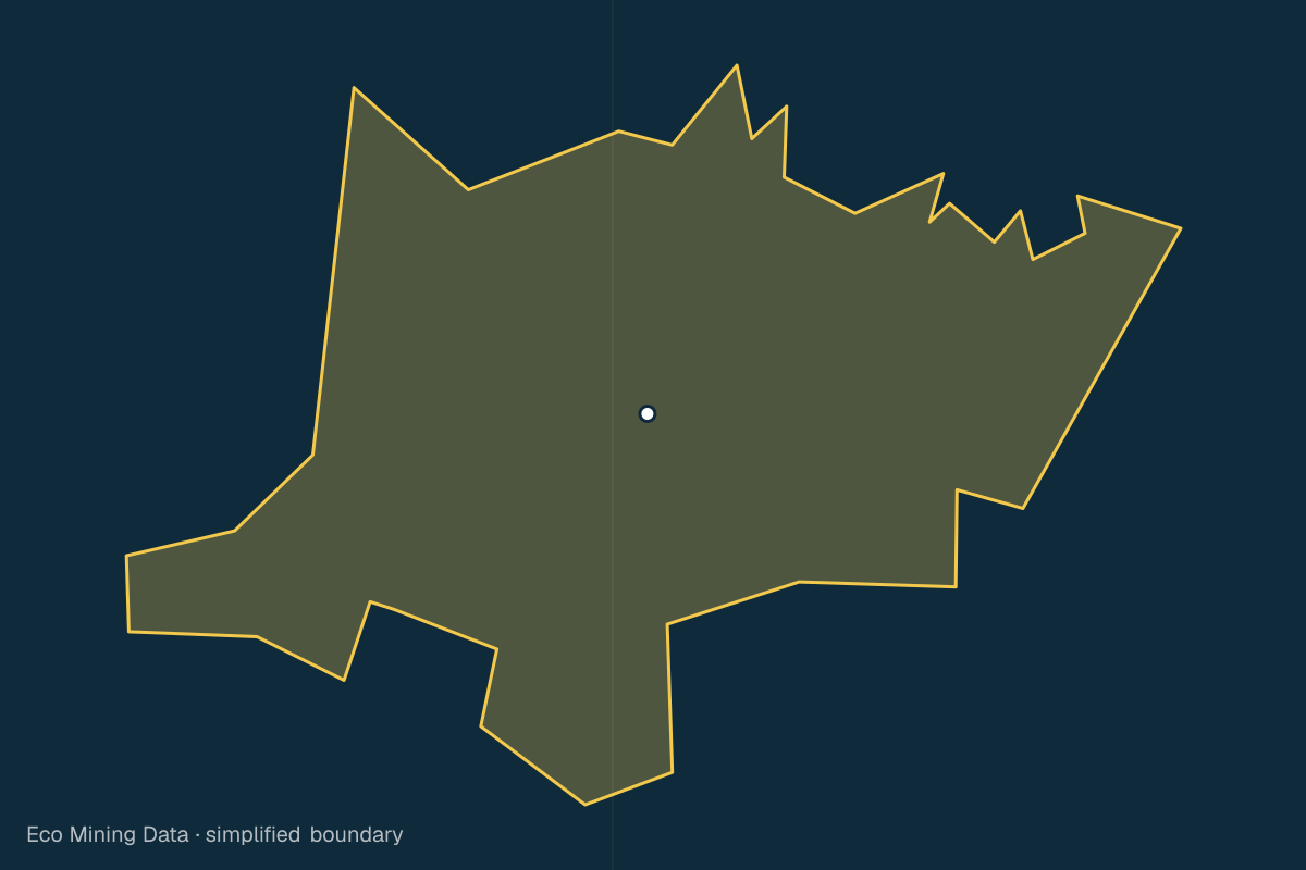 Static map of Mamberamo Tengah Regency, Papua Pegunungan, with a simplified boundary.