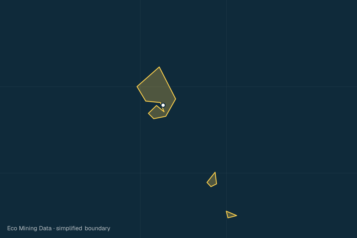 Static map of Natuna Regency, Kepulauan Riau, with a simplified boundary; mining permits mainly quartz sand.