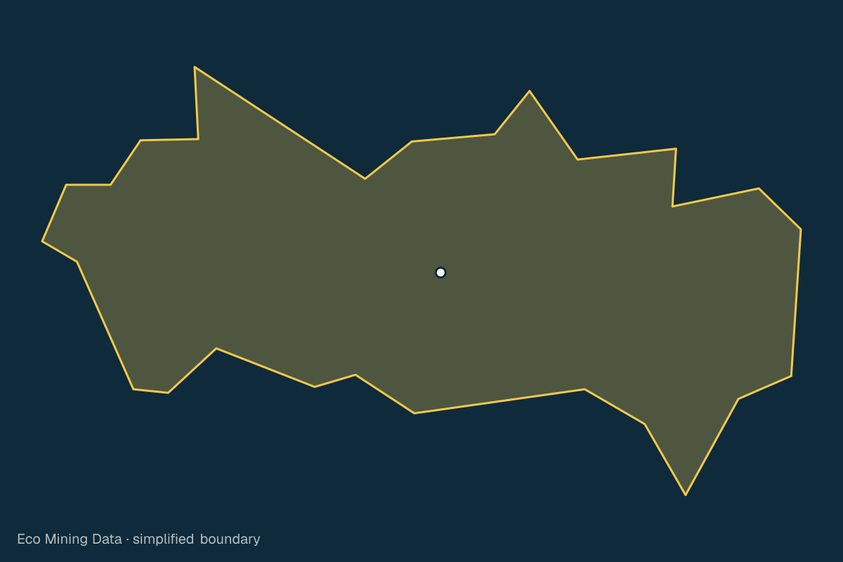 Static map of Rejang Lebong Regency, Bengkulu, with a simplified boundary; mining permits mainly stone & sand.
