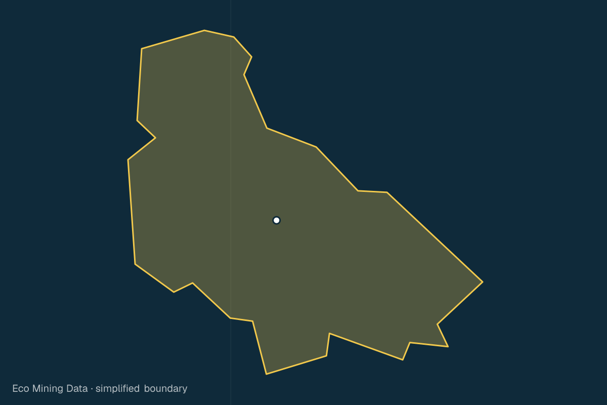 Static map of Sijunjung Regency, Sumatera Barat, with a simplified boundary; mining permits mainly limestone, coal.