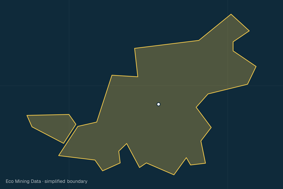 Static map of Sorong Regency, Papua Barat Daya, with a simplified boundary; mining permits mainly limestone, coal.