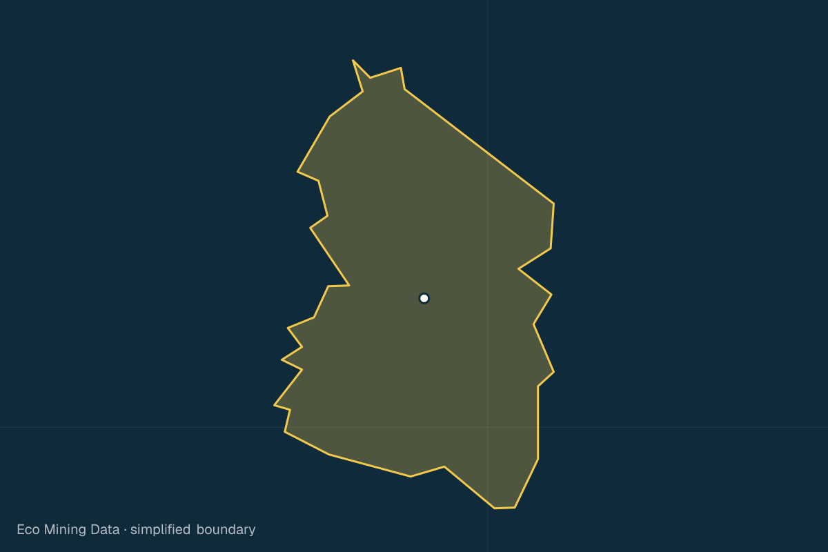 Static map of Sumbawa Barat Regency, Nusa Tenggara Barat, with a simplified boundary; mining permits mainly gold, copper.