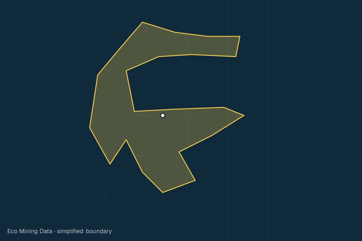 Static map of Central Sulawesi province with a simplified boundary; mining permits mainly nickel, stone & sand.