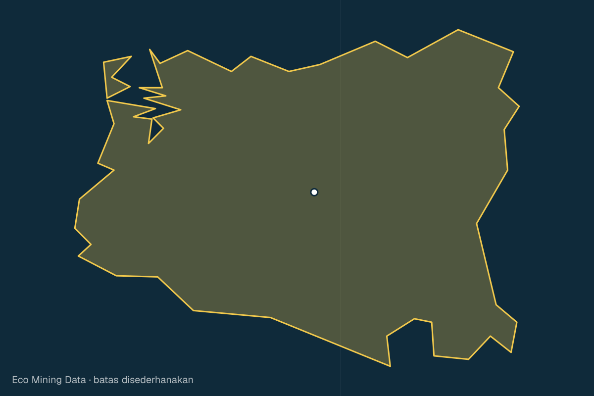 Peta statis Kabupaten Sragen, Jawa Tengah, dengan garis batas yang disederhanakan; izin tambang terutama batuan & pasir.