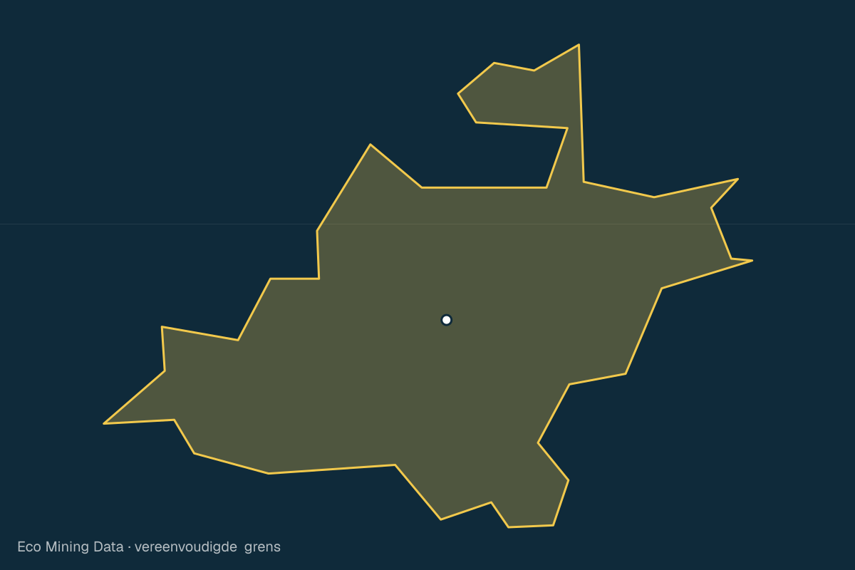 Statische kaart van Regentschap Bandung, Jawa Barat, met vereenvoudigde grens; vergunningen vooral steen & zand.