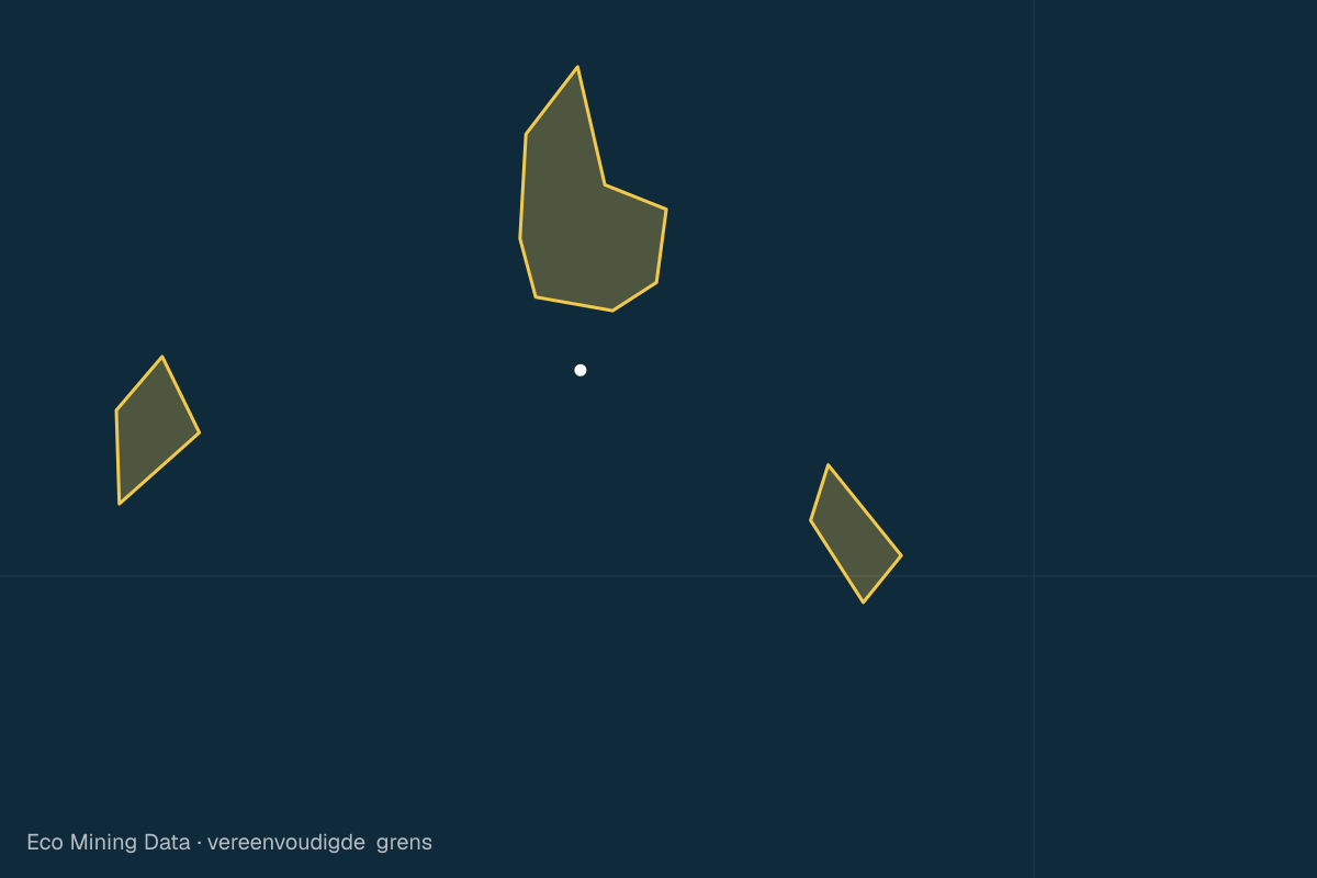 Statische kaart van Regentschap Banggai Laut, Midden-Sulawesi, met vereenvoudigde grens.