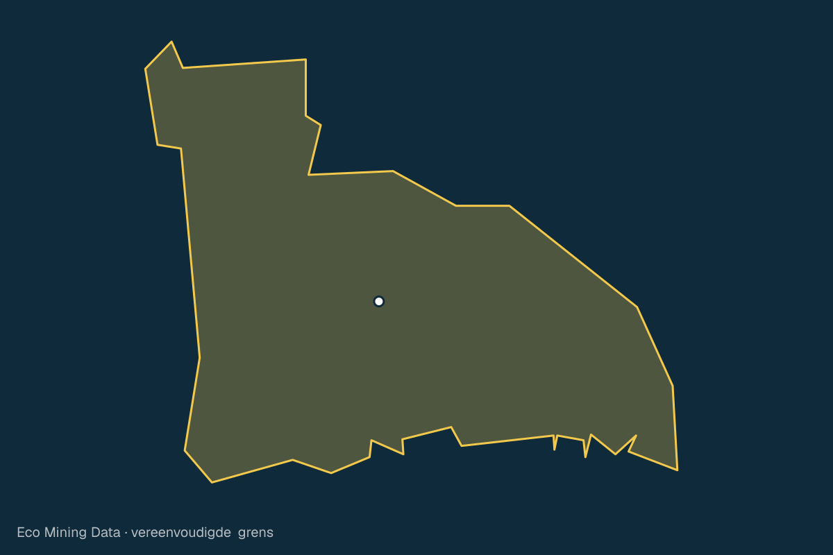 Statische kaart van Regentschap Boalemo, Gorontalo, met vereenvoudigde grens.