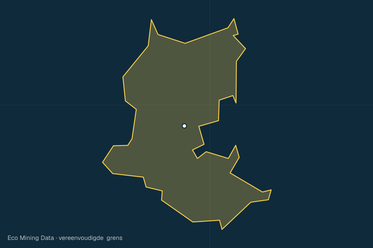 Statische kaart van Regentschap Brebes, Jawa Tengah, met vereenvoudigde grens.
