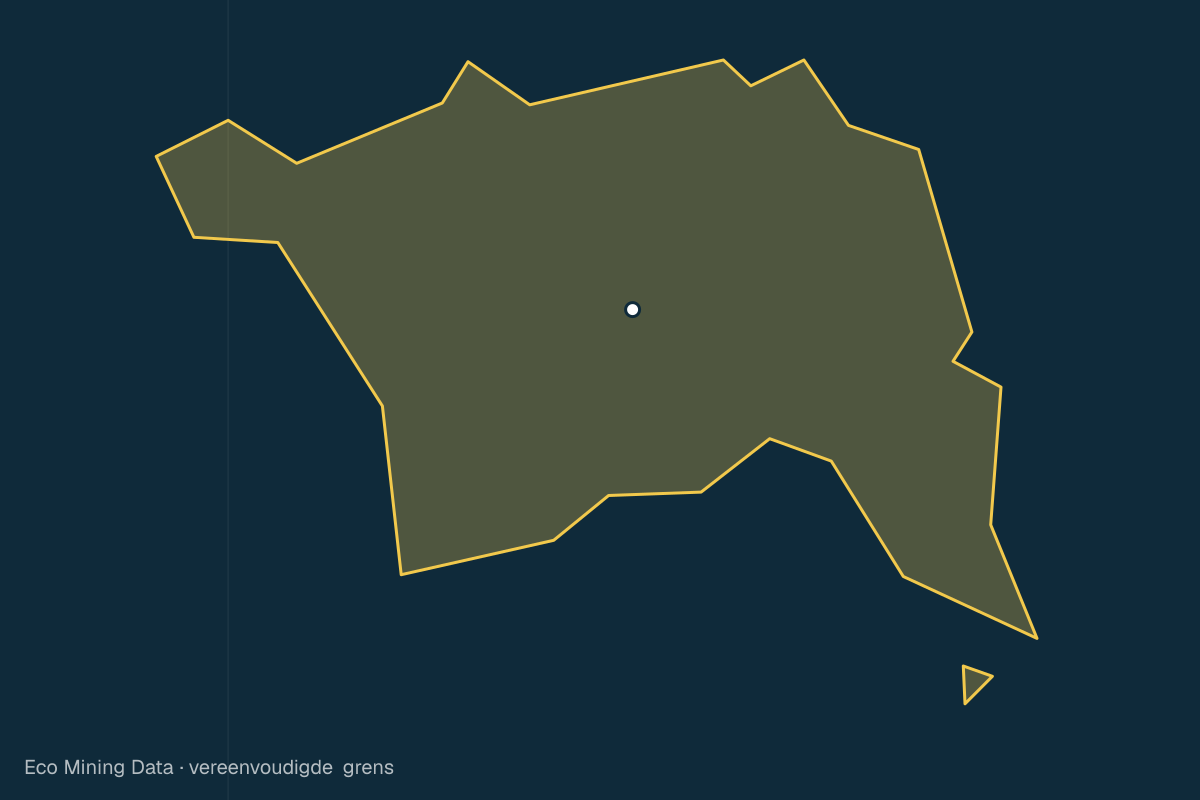 Statische kaart van Regentschap Bulukumba, Sulawesi Selatan, met vereenvoudigde grens; vergunningen vooral kalksteen, steen & zand.