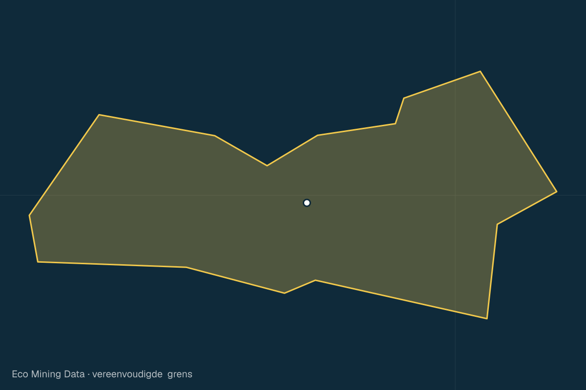 Statische kaart van Regentschap Dogiyai, Papua Tengah, met vereenvoudigde grens.