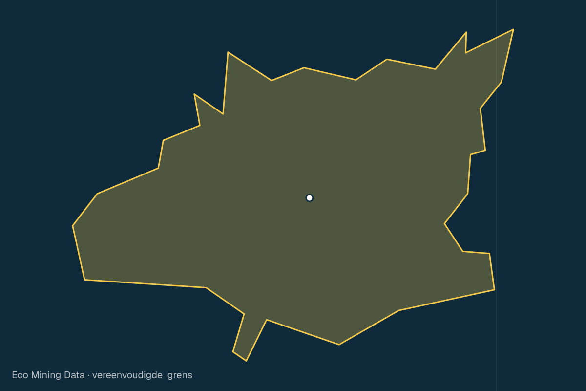 Statische kaart van Regentschap Ende, Nusa Tenggara Timur, met vereenvoudigde grens.
