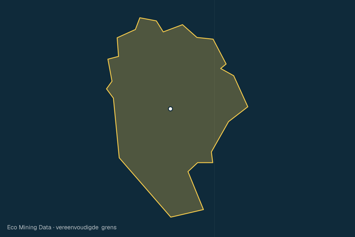 Statische kaart van Regentschap Enrekang, Sulawesi Selatan, met vereenvoudigde grens; vergunningen vooral steen & zand, goud.