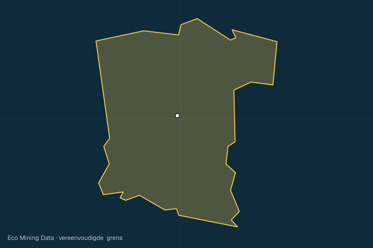 Statische kaart van Regentschap Jayapura, Papua, met vereenvoudigde grens; vergunningen vooral tanah merah (laterit).