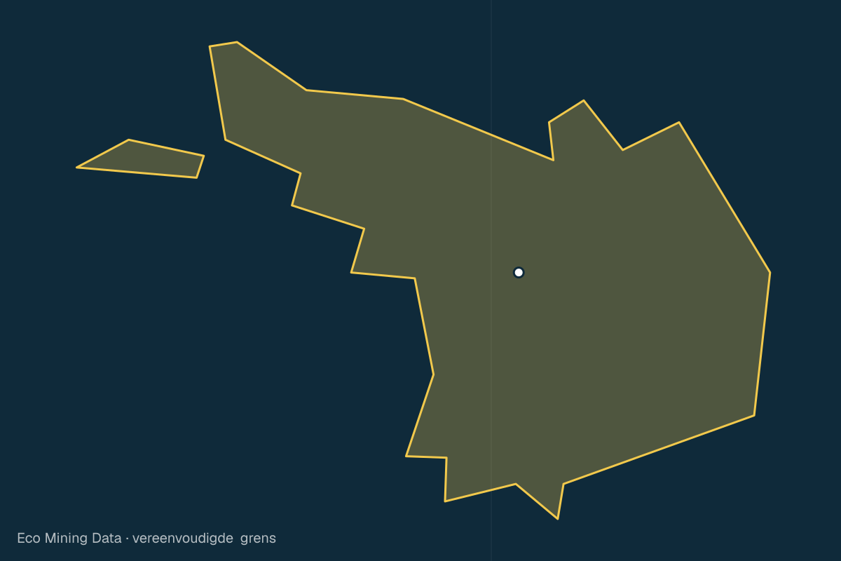 Statische kaart van Regentschap Karanganyar, Jawa Tengah, met vereenvoudigde grens.