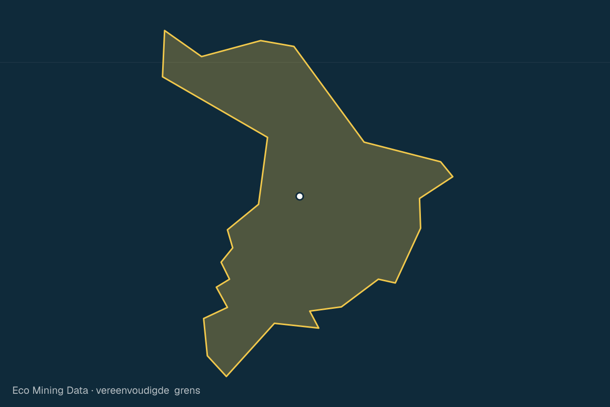 Statische kaart van Regentschap Karawang, Jawa Barat, met vereenvoudigde grens; vergunningen vooral kalksteen.