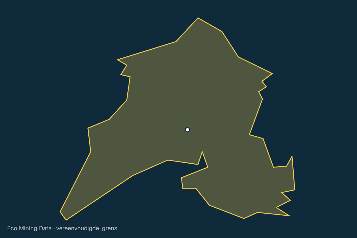 Statische kaart van Regentschap Kendal, Jawa Tengah, met vereenvoudigde grens; vergunningen vooral steen & zand.