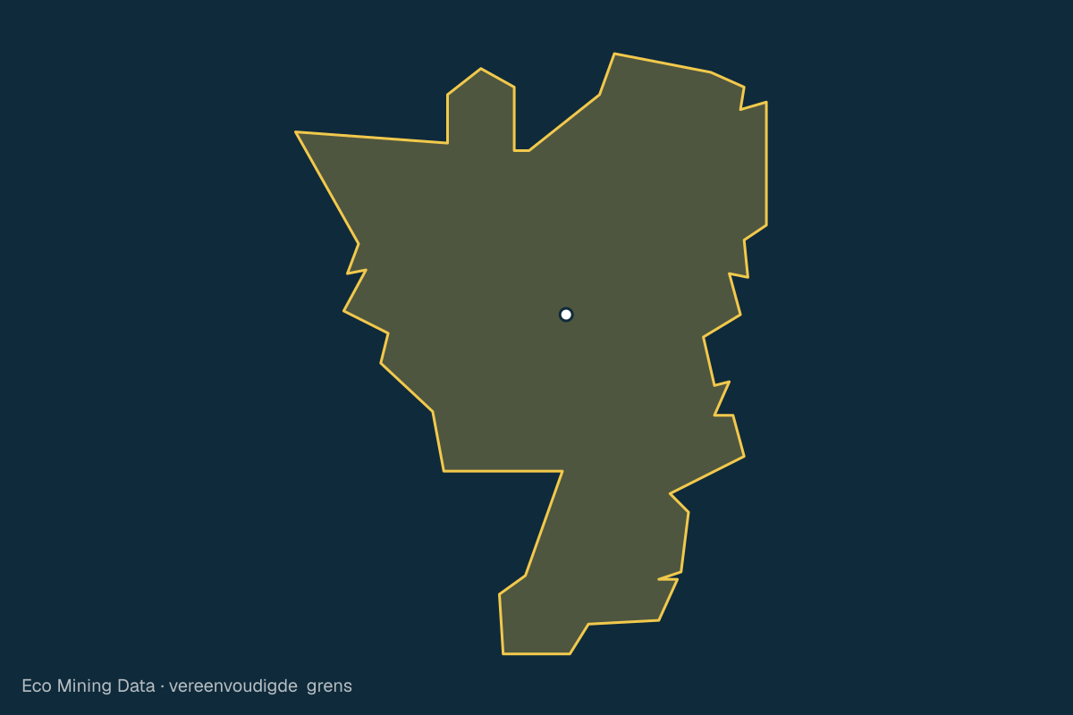 Statische kaart van Stad Administrasi Jakarta Selatan, DKI Jakarta, met vereenvoudigde grens.