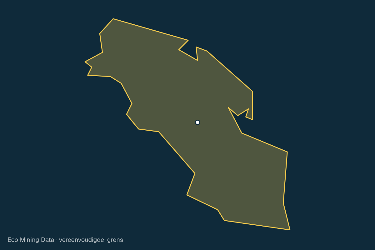 Statische kaart van Stad Lhokseumawe, Aceh, met vereenvoudigde grens.