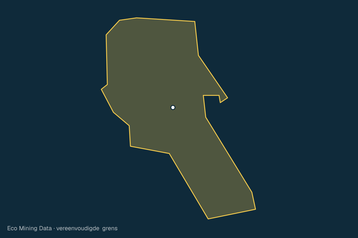Statische kaart van Stad Padangsidimpuan, Sumatera Utara, met vereenvoudigde grens.