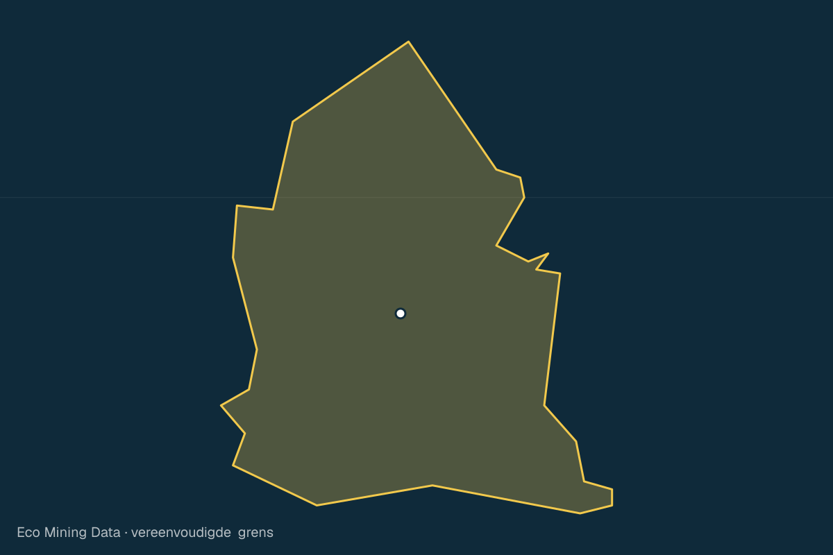 Statische kaart van Stad Parepare, Sulawesi Selatan, met vereenvoudigde grens.