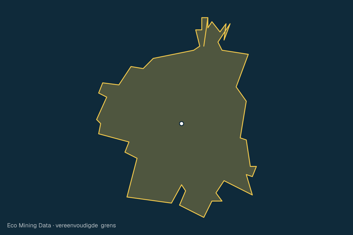Statische kaart van Stad Probolinggo, Jawa Timur, met vereenvoudigde grens.