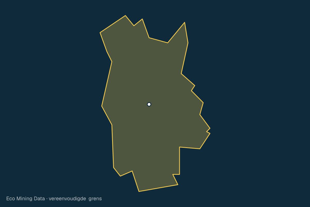 Statische kaart van Stad Salatiga, Jawa Tengah, met vereenvoudigde grens.