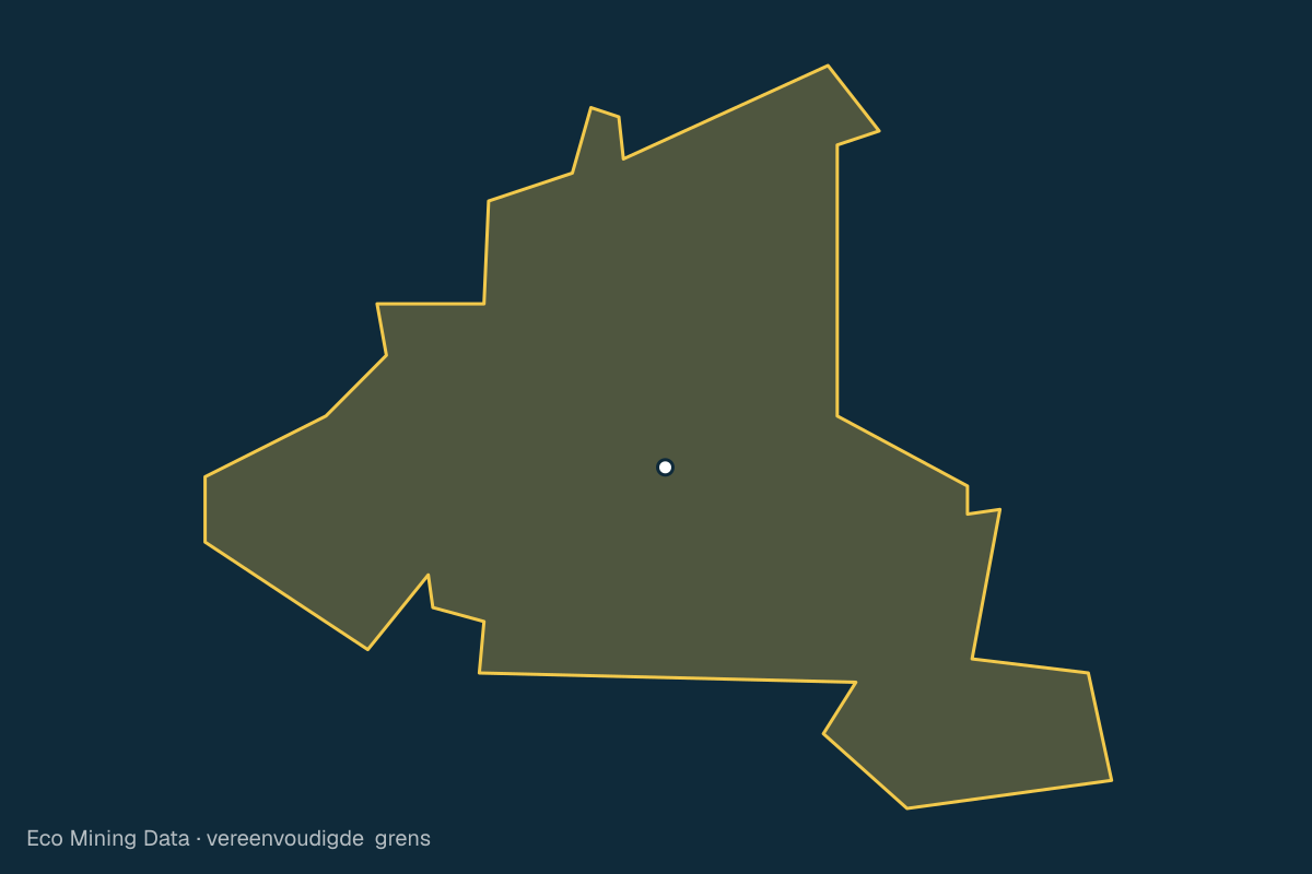 Statische kaart van Stad Tangerang, Banten, met vereenvoudigde grens.