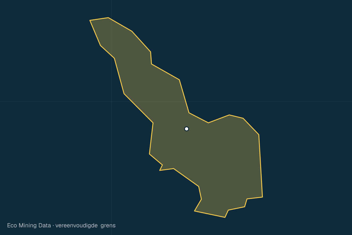 Statische kaart van Regentschap Lebong, Bengkulu, met vereenvoudigde grens; vergunningen vooral steen & zand, steenkool.