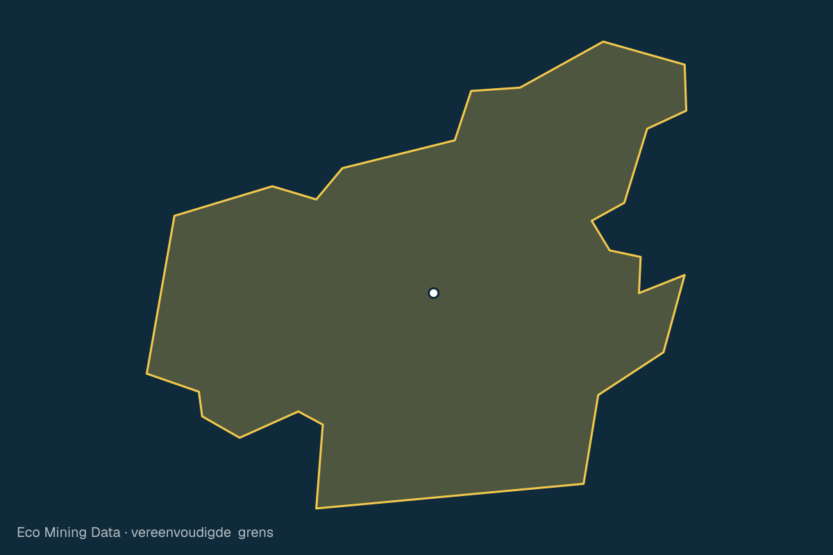 Statische kaart van Regentschap Magetan, Jawa Timur, met vereenvoudigde grens; vergunningen vooral steen & zand.
