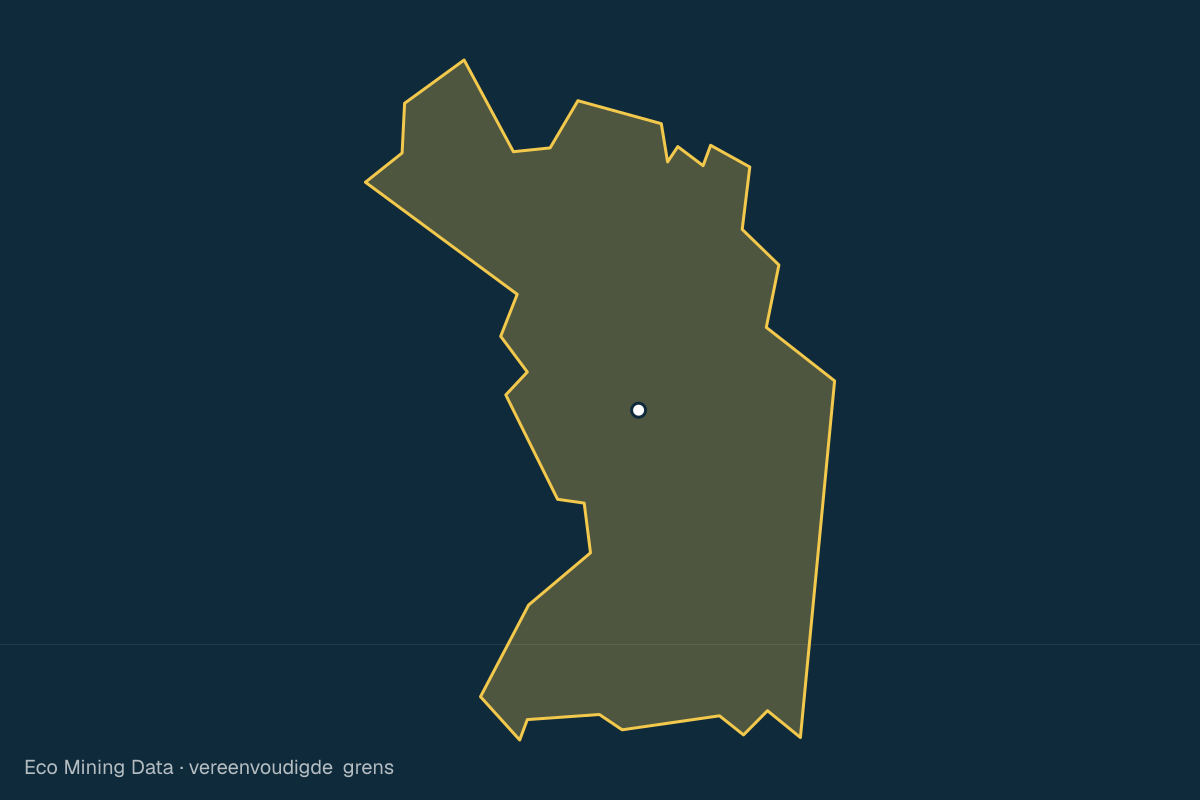 Statische kaart van Regentschap Majalengka, Jawa Barat, met vereenvoudigde grens; vergunningen vooral steen & zand.