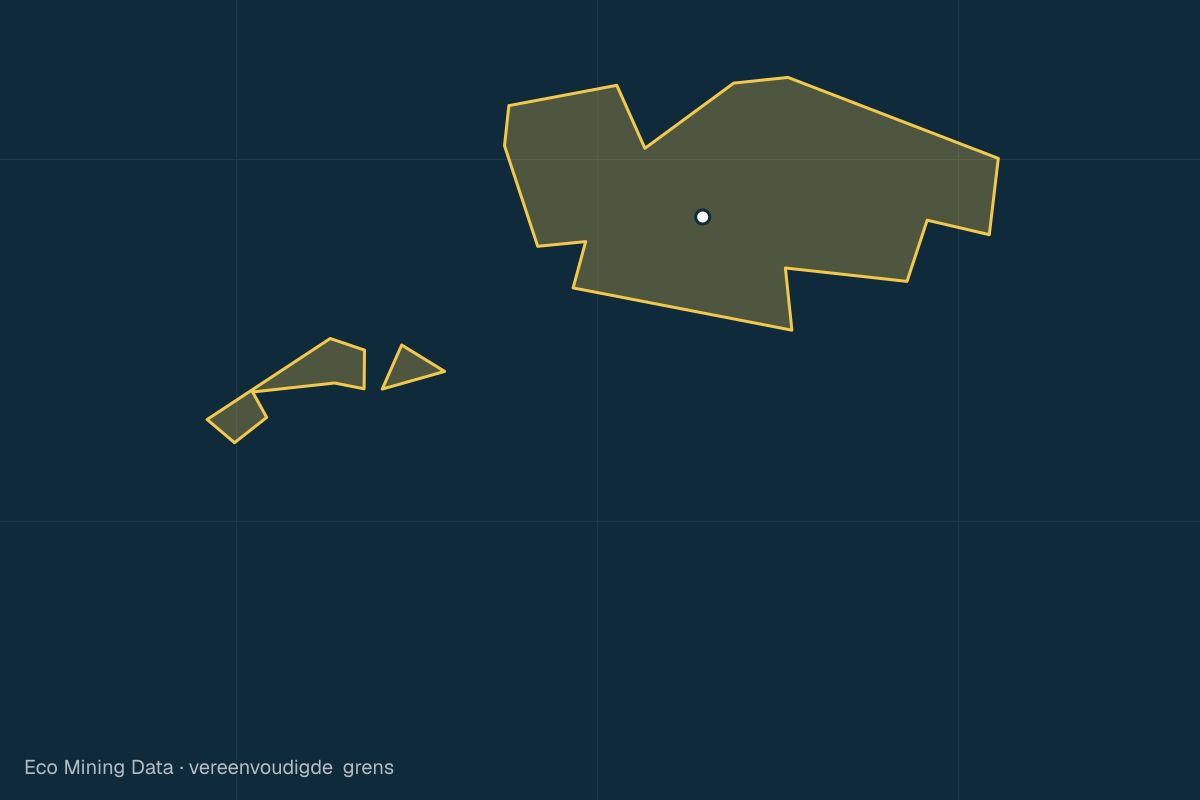 Statische kaart van Regentschap Maluku Tengah, Maluku, met vereenvoudigde grens; vergunningen vooral steen & zand.