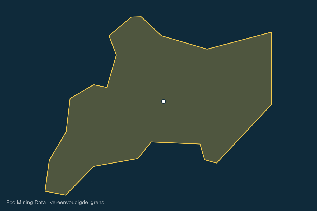 Statische kaart van Regentschap Mamuju Tengah, Sulawesi Barat, met vereenvoudigde grens; vergunningen vooral steen & zand.