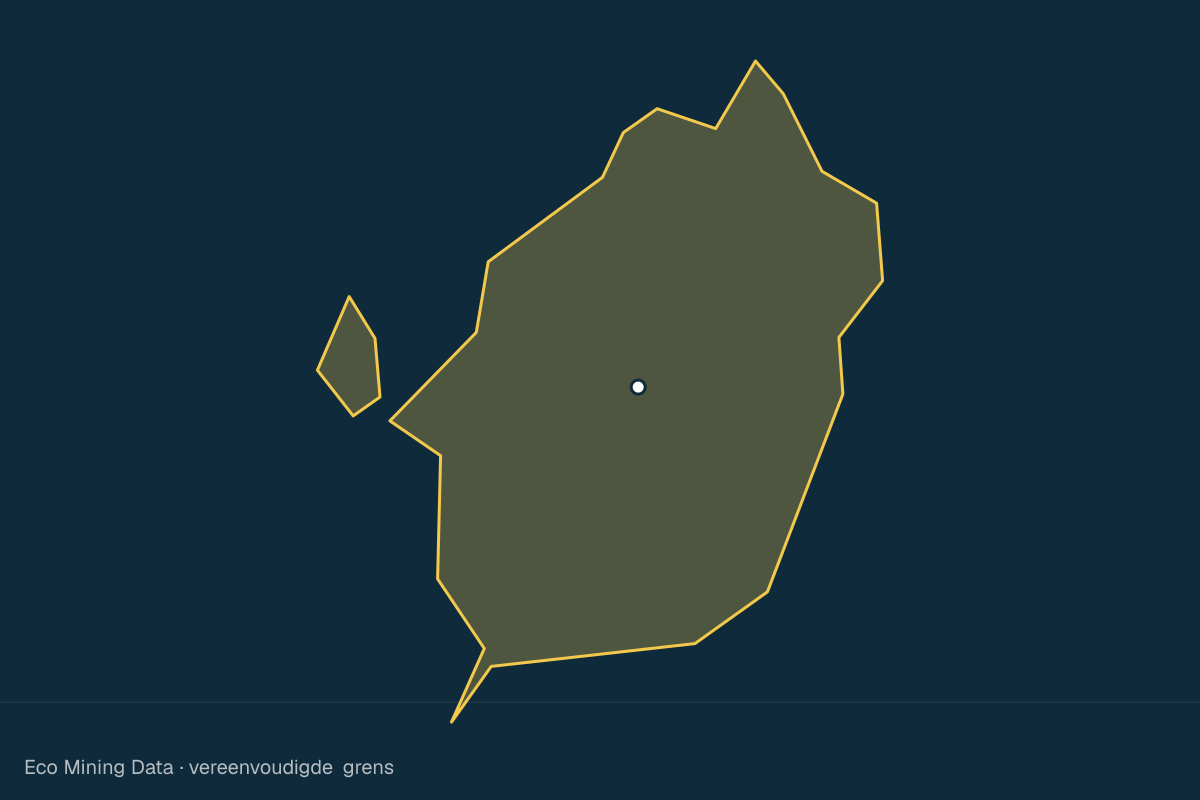 Statische kaart van Regentschap Pulau Morotai, Maluku Utara, met vereenvoudigde grens; vergunningen vooral pasir besi.