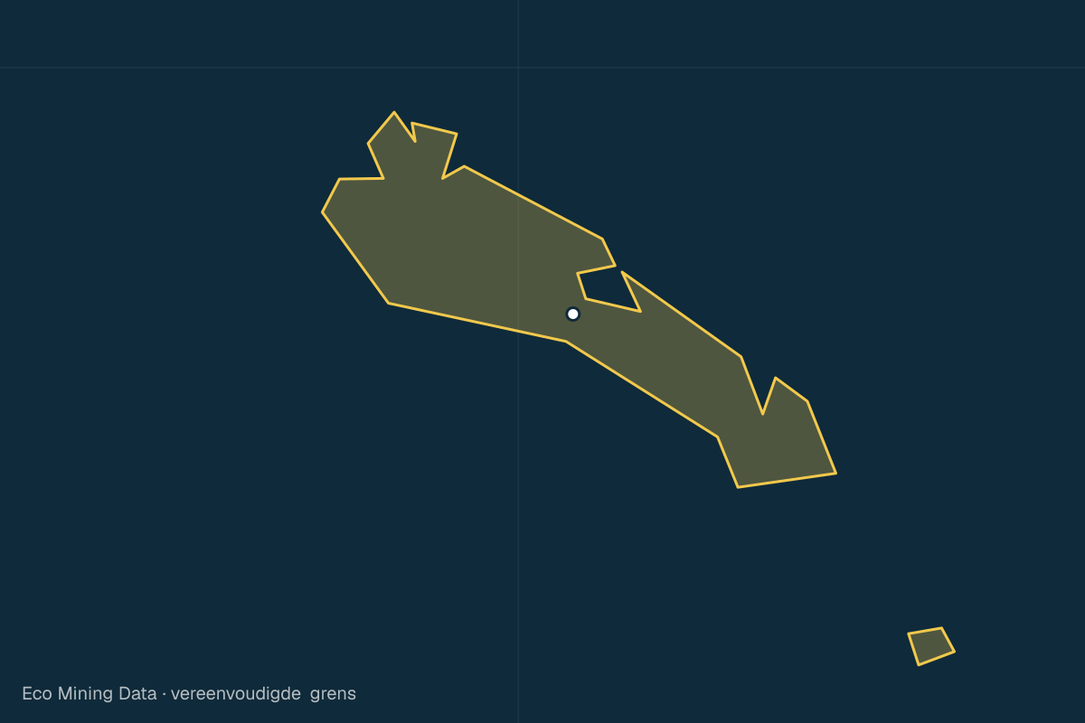 Statische kaart van Regentschap Simeulue, Aceh, met vereenvoudigde grens.